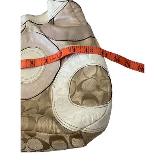 Vintage Coach Patchwork Purse Double Strap Shoulder Bag Luxury Formal Designer - Picture 15 of 16